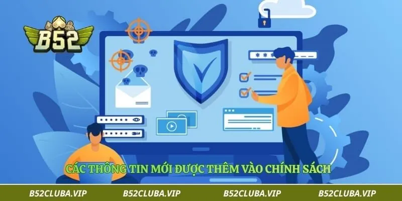 Các thông tin mới được thêm vào chính sách