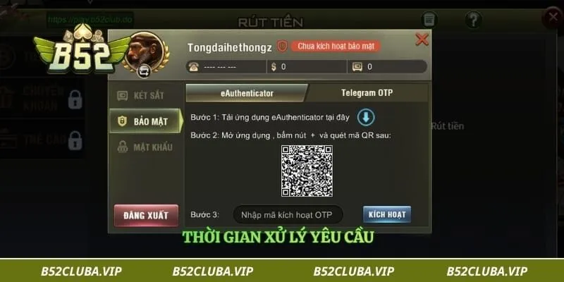 Thời gian xử lý yêu cầu